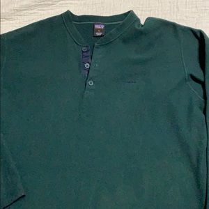 Patagonia capilene long sleeve Henley style shirt